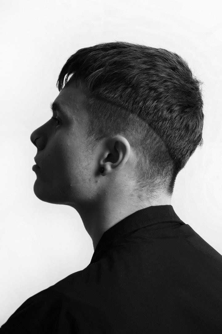 a man with short hair